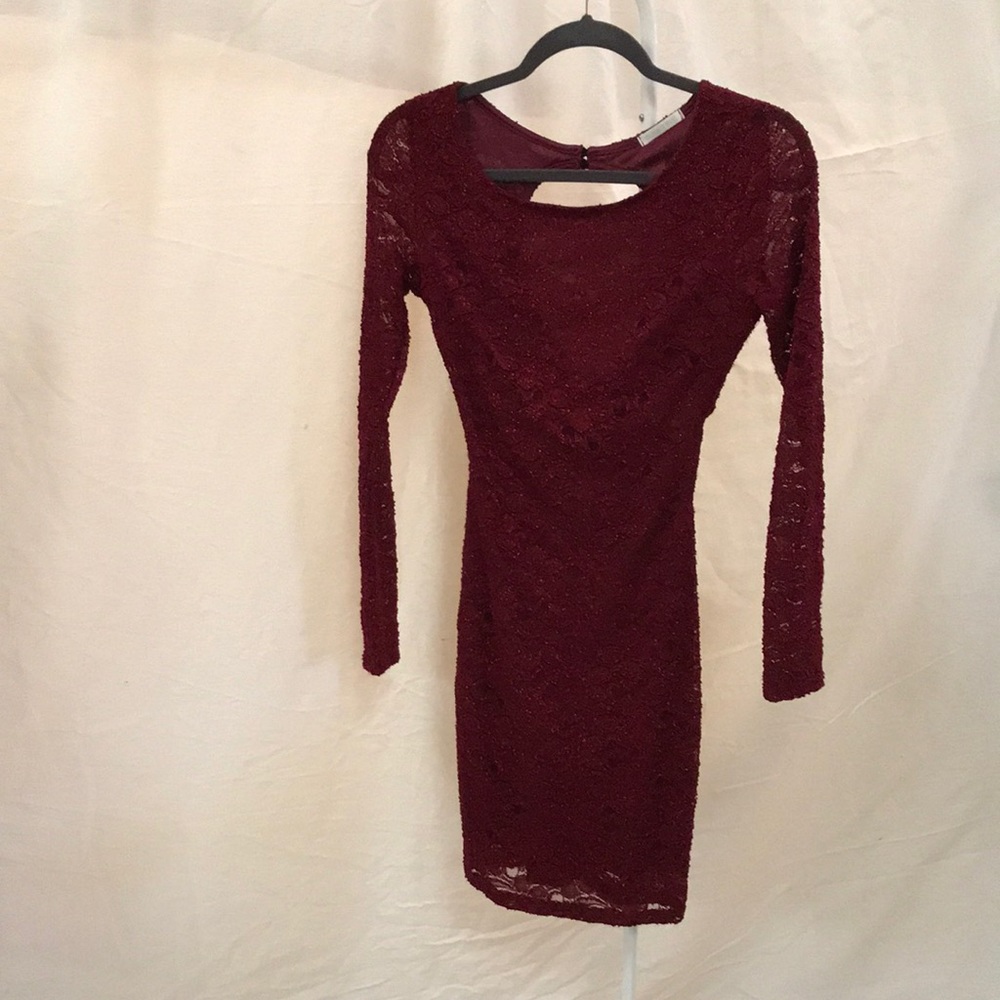 Burgundy sparkly dress